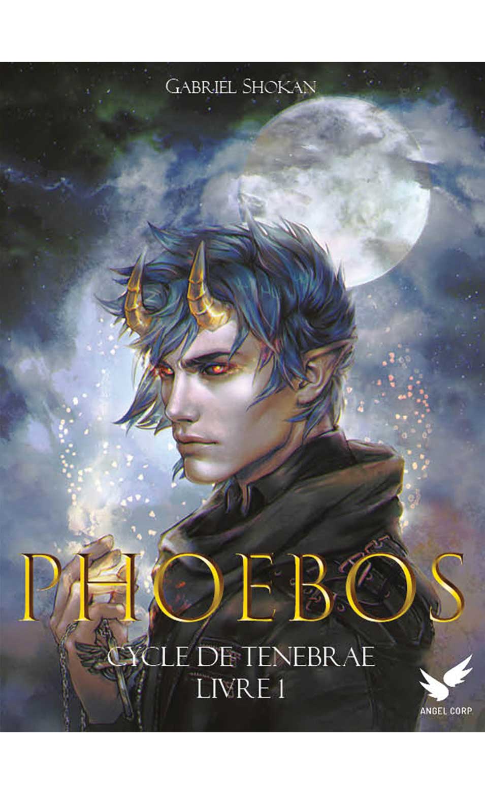 Couverture de Phoebos, le premier roman de darkfantasy du cycle de Tenebrae écrit par Gabriel Shokan 